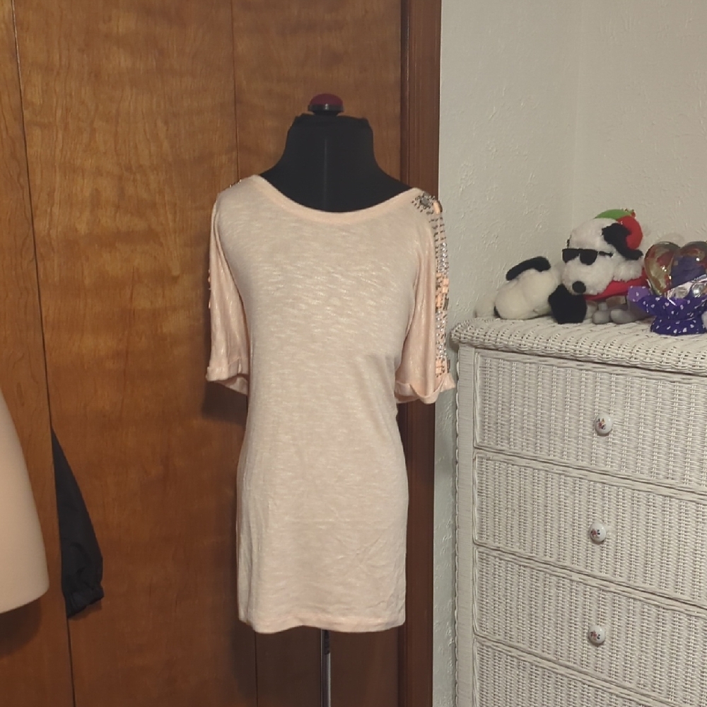 Lane Bryant Light Pink Short Sleeve Top